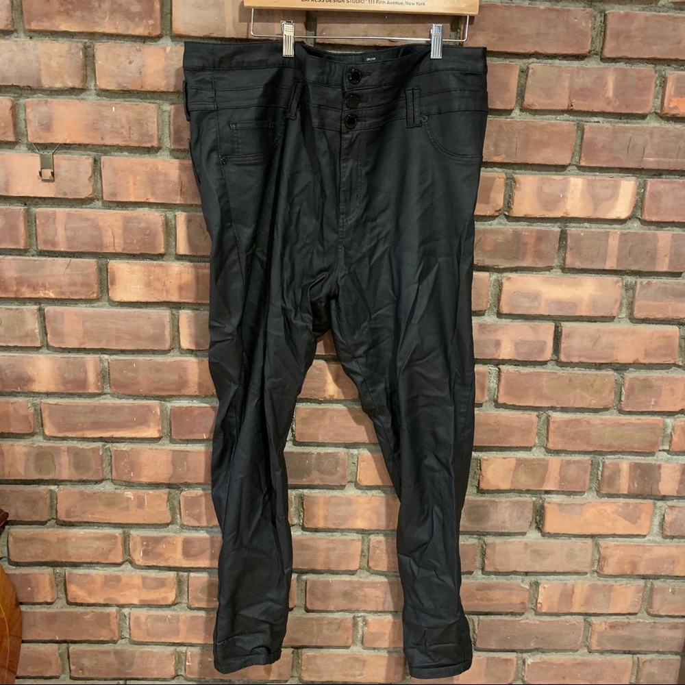 Black shiny jeans